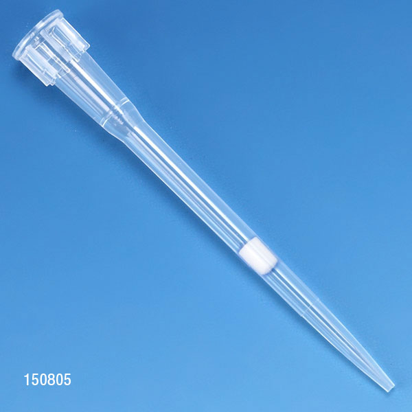 Globe Scientific Filter Pipette Tip, 0.1 - 20uL, Certified, Universal, Low Retention, Graduated, 45mm, Natural, STERILE, 96/Rack, 10 Racks/Box Pipette Tip; Universal; universal pipette tips; low retention tips; filtr tips